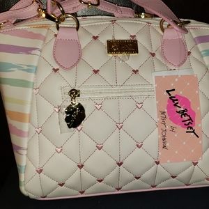 Luv Betsey by Betsey Johnson pink & white hearts